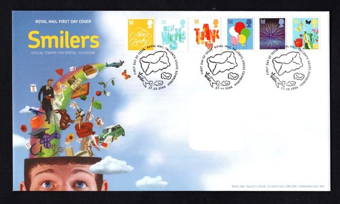 2006 Great Britain Smilers Booklet Commemorative Stamps Addressed First Day Cover (FDC)