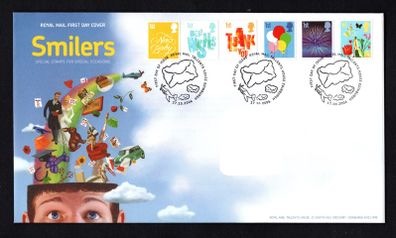 2006 Great Britain Smilers Booklet Commemorative Stamps Addressed First Day Cover (FDC)