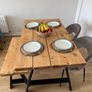 Handmade Rustic Wooden Dining Table & Bench Image 3