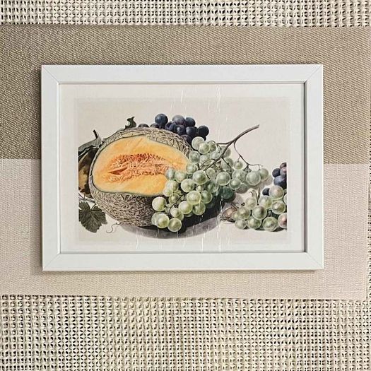 Laminate Glossy 280gsm Canvas Poster A4 Size Featuring Fruits by Michiel van Huysum (1714-1760) from The Rijksmueum