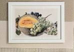 Laminate Glossy 280gsm Canvas Poster A4 Size Featuring Fruits by Michiel van Huysum (1714-1760) from The Rijksmueum