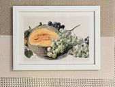 Laminate Glossy 280gsm Canvas Poster A4 Size Featuring Fruits by Michiel van Huysum (1714-1760) from The Rijksmueum