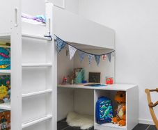 Bunk bed with desk. IKEA.