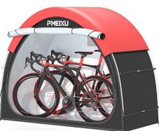 Bike Storage Shed Tent, 210D Oxford Fabric PU4000 Waterproof Bicycle Shed, 53" High-Clearance Outdoor Shelter for 2-3 Bikes, Portable Storage for Motorcycles Garden Tools & Lawn Mowers
