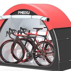 Bike Storage Shed Tent, 210D Oxford Fabric PU4000 Waterproof Bicycle Shed, 53" High-Clearance Outdoor Shelter for 2-3 Bikes, Portable Storage for Motorcycles Garden Tools & Lawn Mowers