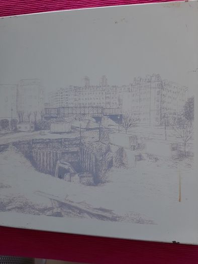 Laser-engraved art work Paris scene