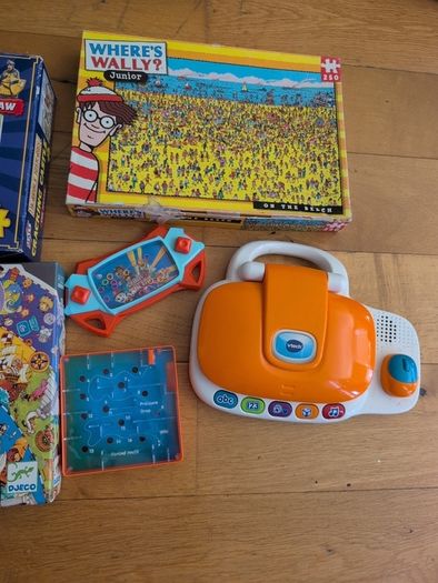 Puzzles and VTech Kids Laptop