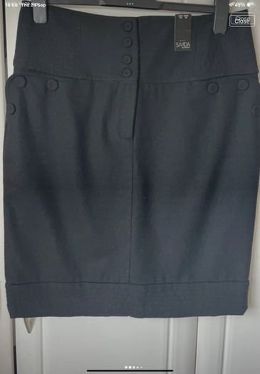 skirt black savida skirt 50% wool size 12