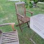 Garden table and chairs, parasol and cushions Image 6