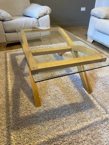 Glass coffee table