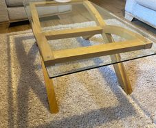 Glass coffee table
