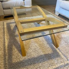 Glass coffee table