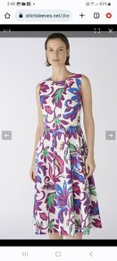 German brand Oui Dress - Purple Green - DE 38 UK 12 - BNWT RRP 200