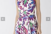 German brand Oui Dress - Purple Green - DE 38 UK 12 - BNWT RRP 200