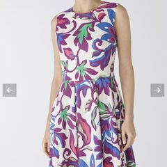 German brand Oui Dress - Purple Green - DE 38 UK 12 - BNWT RRP 200