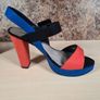 Womens GRAZIA  blue multi high heel shoes Size UK 6 EU 39 Image 4