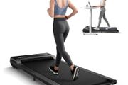 Walking Pad Treadmill, 6km/h Under Desk Treadmill for Home, 2.5HP Quiet Portable Electric Running Pad, Office Mini Walking Machine, 300LBS Capacity, Remote &amp; LED Display, No Assembly