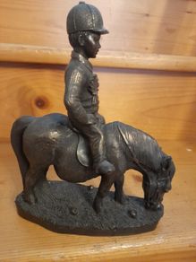 Genesis figure boy on a horse with a Rosette