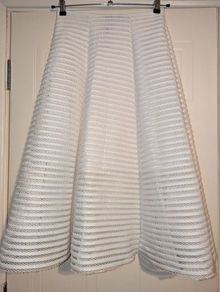 Stunning white mesh, skater midi skirt