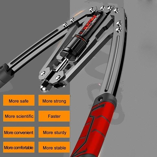 FREE EXPRESS SHIPPING Double Spring Power Twister Exercise Bar Adjustable Resistance For Upper Body Arm Strength Weight Training At Home Fitness Adjustable Resistance For Arm