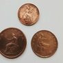 3 English Coin Lot.  Farthing;  Half Penny; Penny. Image 7