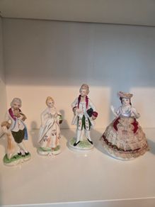 Vintage Porcelain Lady and Gentleman Figurine Set