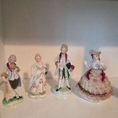 Vintage Porcelain Lady and Gentleman Figurine Set