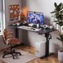 140 x 60 cm Standing Desk Electric Height Adjustable with 2 Hooks Computer 4 Memory Heights and Splice Board Ergonomic Sit Stand Table for Home Office Black Image 7