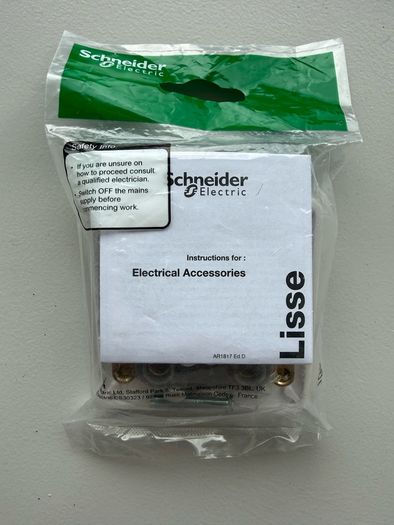 Schneider Electric Lisse White Moulded - Single High Current Light Switch, Double Pole, 50 A, GGBL4011S, White