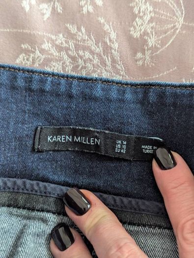 Karen Millen two zippers denim skirt