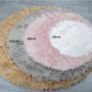 MULTIPLE SIZES AVAILABLE Faux Fur Rug Round Shape Shaggy Rugs Floor Carpet for Bedroom Living Room Kids Room, White/Diam 20 inch Image 6