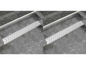 Linear Shower Drain 2 pcs Line 830x140 mm Stainless Steel