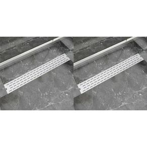 Linear Shower Drain 2 pcs Line 830x140 mm Stainless Steel