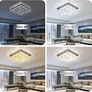 Ceiling Light Crystal Chandeliers Crystal LED Ceiling Light 11.8" Square Flush Mount Modern Chandelier Ceiling Lights Fixtures for Bedroom Dining Room Hallway Dimmable by Remote Control Image 4