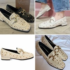 Kate Appleby peniston collection loafers studded gold neutral chic sophisticated new