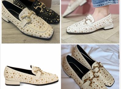 Kate Appleby peniston collection loafers studded gold neutral chic sophisticated new