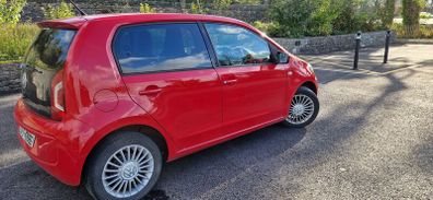 Red Volkswagen up