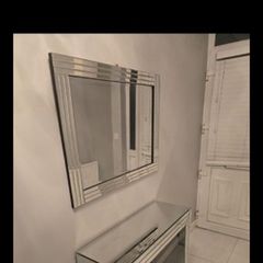 console table and mirror