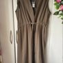 waistcoat Bnwt size 12 khaki long waistcoat with drawstring tie primark Image 2