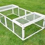 Carrot Rabbit Hutch Outdoor Run for Small Animal Enclosure and Rabbit Enclosure 180 x 90 cm Grey / White (FREE POSTAGE) Image 5