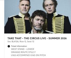 Ticket Take That - The Circus (04.07)
