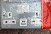 Mk Metal Clad Double Socket with USB A&amp;A