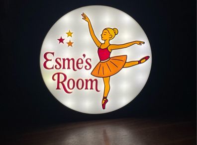 Custom Name Girls room Lightbox