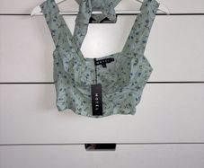 Floral crop top and scarf - brand new