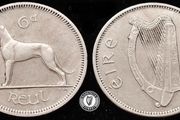 [#10] - Ireland 1967 | 6 Pence | Wolfhound | KM.13a