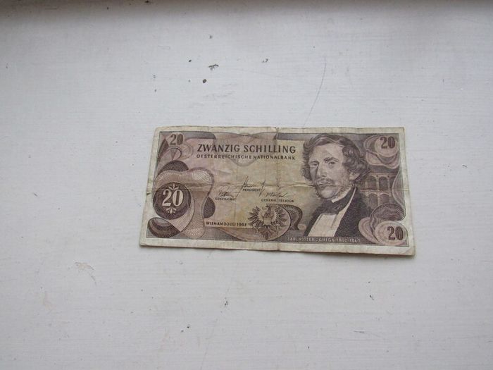 Austria 20 schilling note 1969