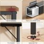 Console Table, Slim Console Tables for Hallway, Compact Sofa Table with Adjustable Feet, for Small Spaces Living Room, Bedroom, Entryway, Hall, Rustic Brown Image 7