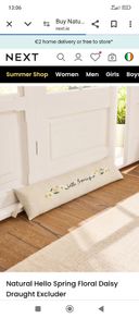 Brand New Hello Spring floral Daisy Draught Excluder OPEN TO REASONABLE OFFERS.