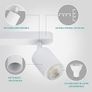 4 Way Ceiling Spotlight Bar White, Modern Ceiling Light Fitting Adjustable with GU10 Socket Spot Lights Ceiling Indoor Spot Lamp Rotatable for Kitchen Bedroom Hallway, GU10 Bulb Not Included Image 5
