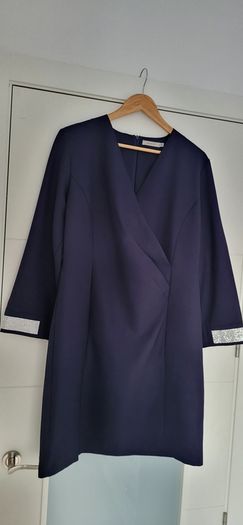 ANANY Navy Jewelled Cuff Dress Sz 2XL (Fit 16UK-18 UK) - Bnwot Rrp 89.99